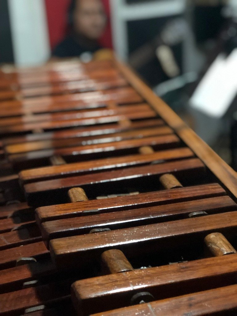 Teclado de una marimba chiapaneca